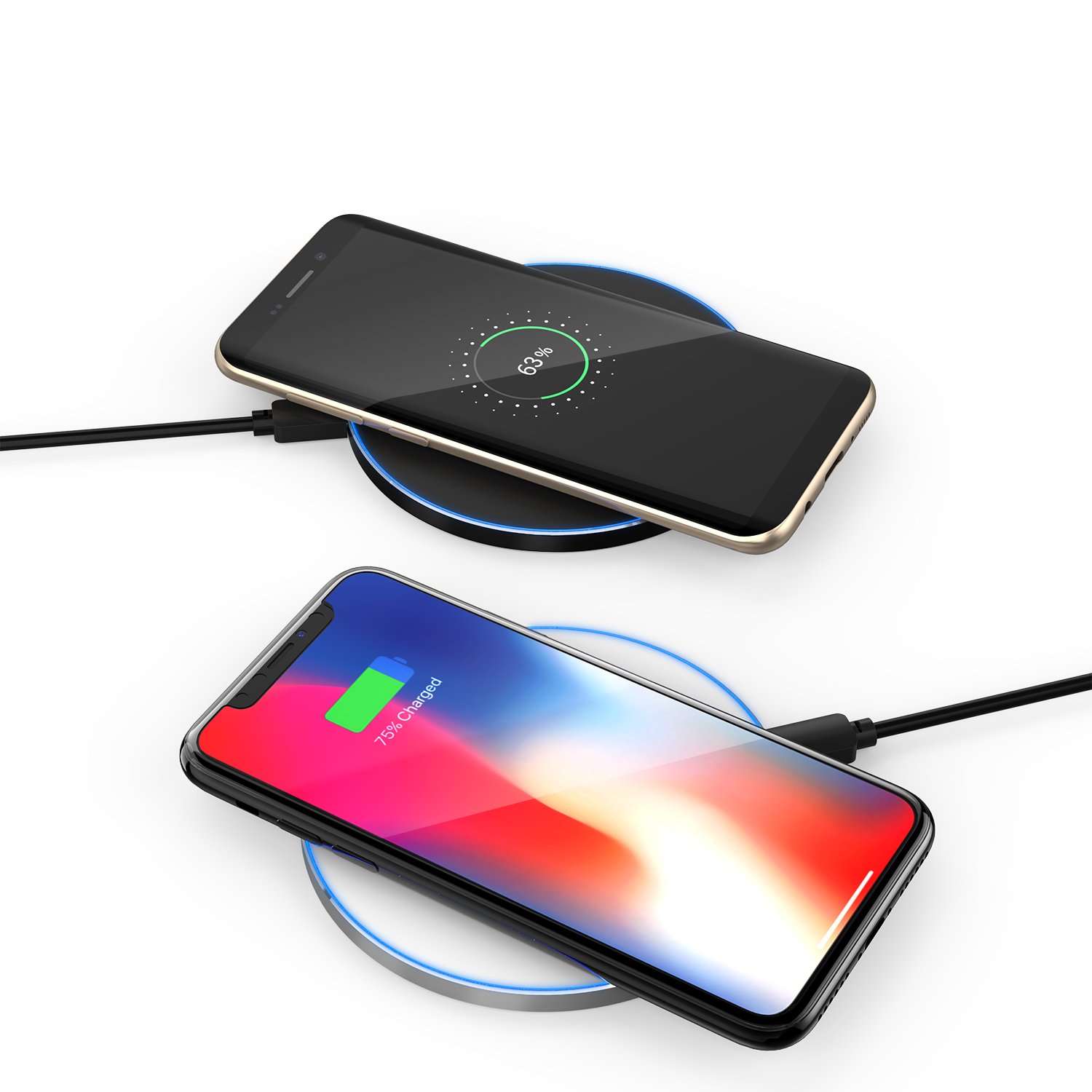 

Bakeey C1 10W QI Wireless Charger Charging Pad With indicator Light For iPhone X 8/8Plus Samsung S8