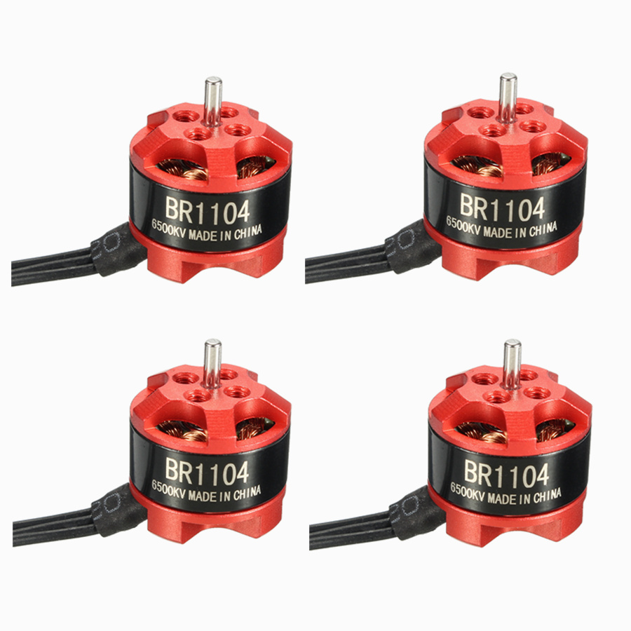 

4 X Racerstar Racing Edition 1104 BR1104 6500KV 1-2S Brushless Motor for 100 120 150 for RC Drone FPV Racing