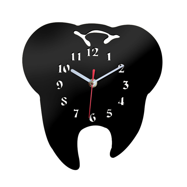 

Teeth Wall Stickers Clock Mute Wall Clock Acrylic Diy Wall Clock