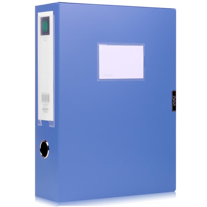 

Deli 5604 1Pcs 4 inch Plastic File Box Gluing Buckle Paper Document File Box Storage Box Folder Office School Supplies