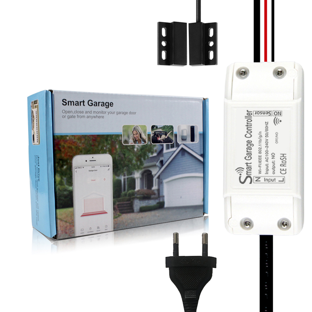 

MoesHouse WiFi Smart Switch Garage Door Controller Opener Smart Life/Tuya APP Remote Compatible With Alexa Echo Google Home No Hub Require