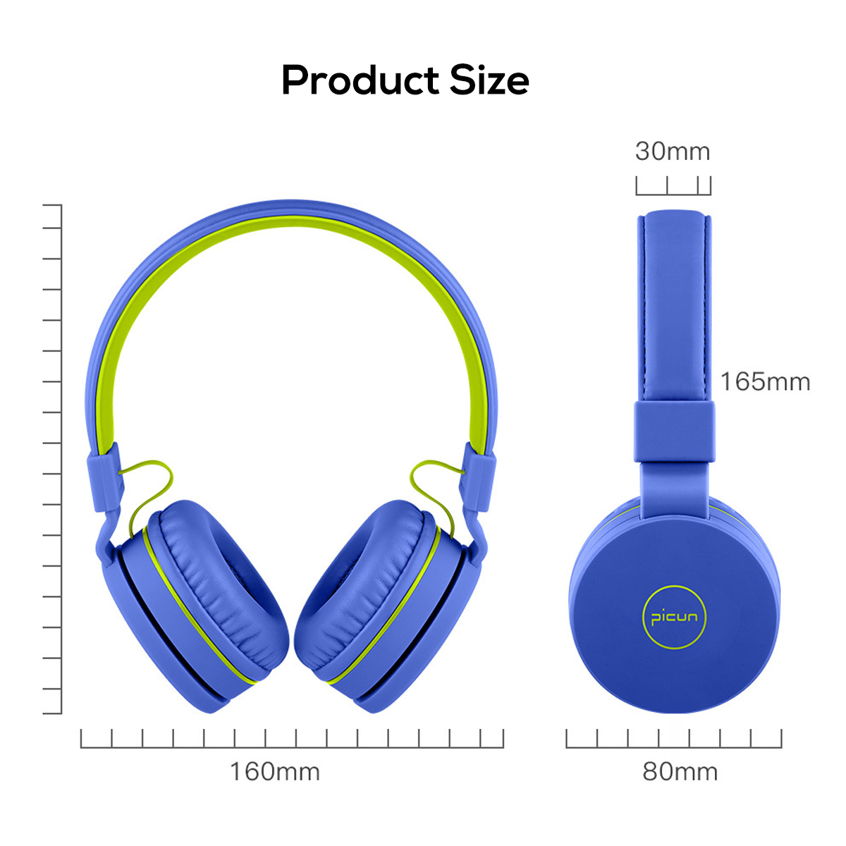 Portable Foldable Kids Childs Headphone Soft 3.5mm Wired Stereo Music Headset with Mic 16