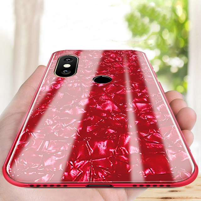 

Bakeey Shell Bling Glossy Tempered Glass Protective Case for Xiaomi Mi A2 Lite / Xiaomi Redmi 6 Pro