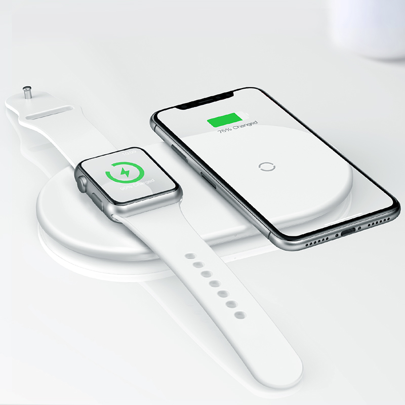 

Baseus 2 в 1 10 Вт Qi Беспроводное зарядное устройство для Apple Watch 4 3 2 1 для iPhone X XR Xs Max Быстрое беспроводное зарядное устройство Pad