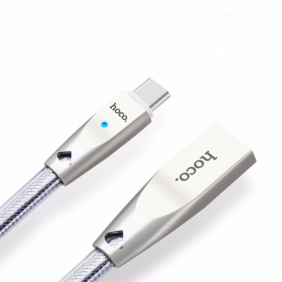 

HOCO U9 2.4A Zinc Alloy Jelly Knitted Type-C USB Charging Data Cable 1.2m For Samsung S8 Xiaomi mi6