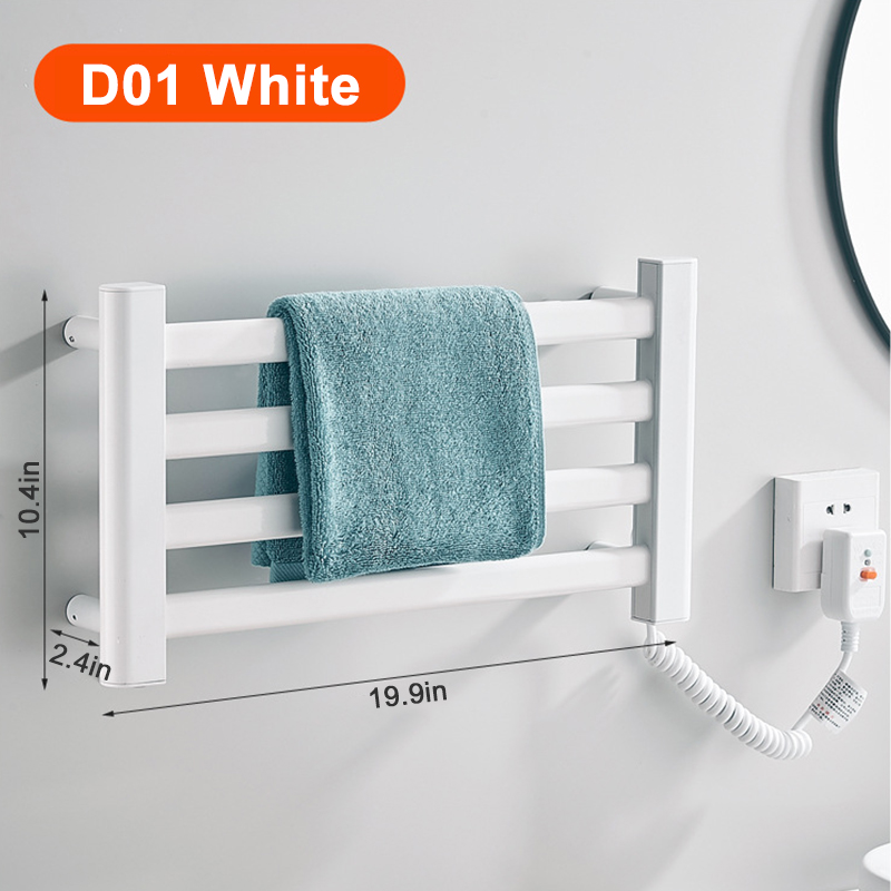 Electric Towel Shelf 50W Intelligent Thermostatic Aluminum Heated Rack 10
