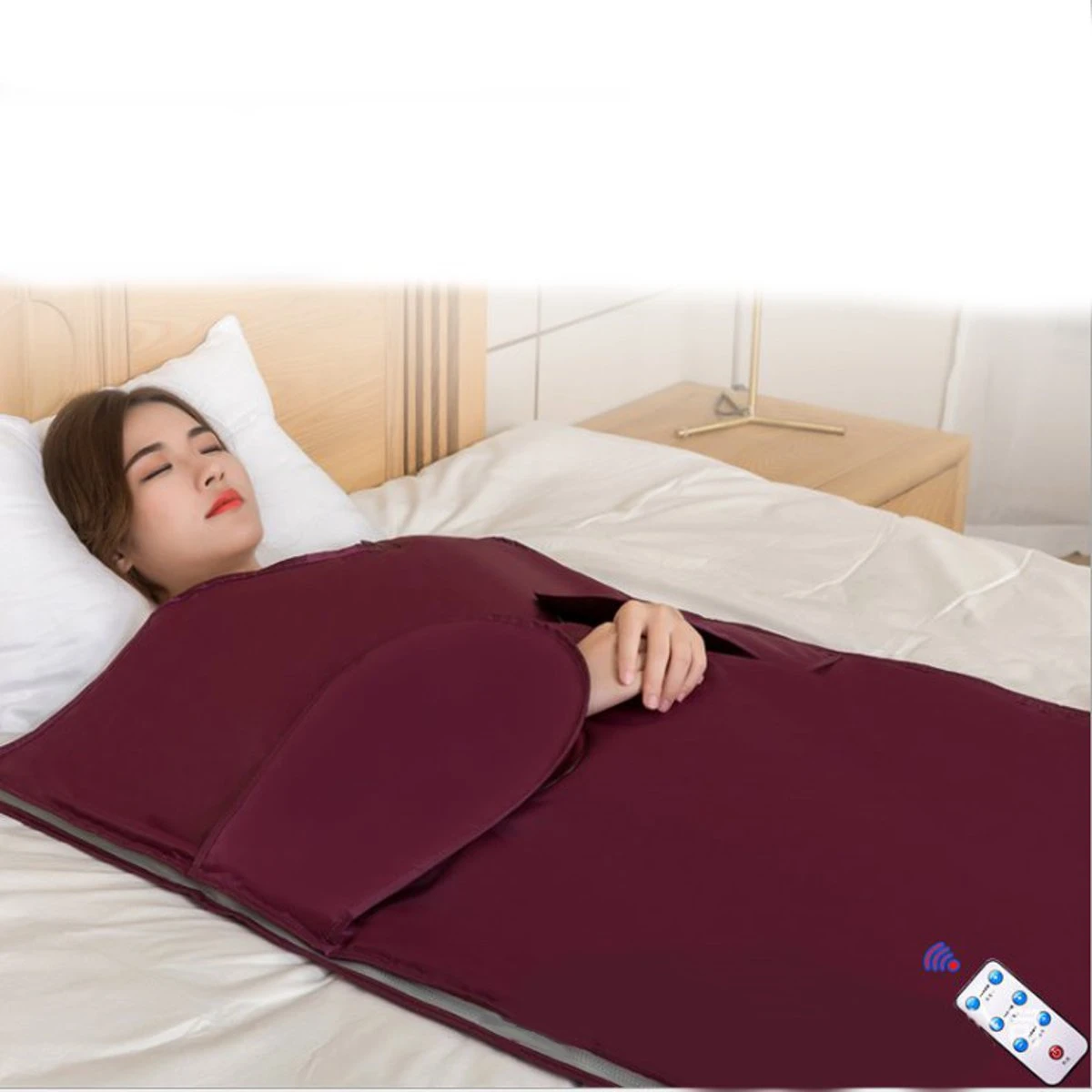 Find 110V/220V Far Infrared Sauna Blanket Detox Slimming Suit Home SPA Losing Weight Machine for Sale on Gipsybee.com