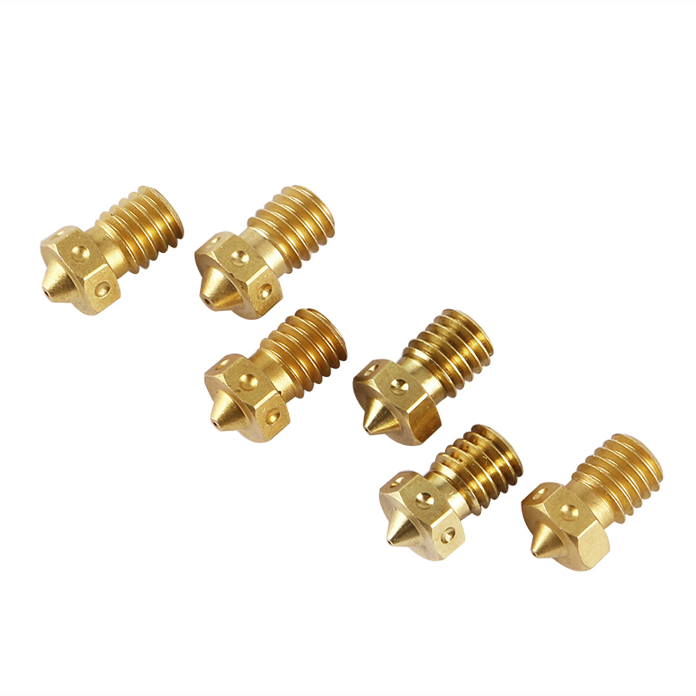 

4Pcs for One Size Brass V6 Nozzles 1.75mm 0.3/0.35/0.4/0.5/0.6/0.8mm Hotend Nozzle for 3D Printer