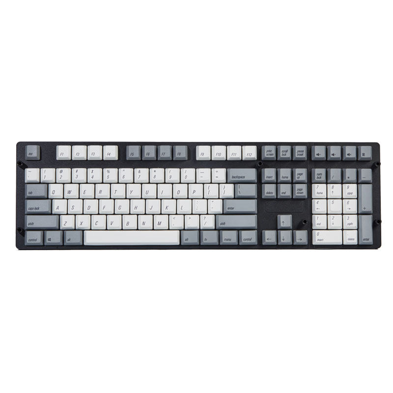 

Magicforce 108 Key White Gray Color Dye-sub PBT Keycaps Keycap Set for Mechanical Keyboard