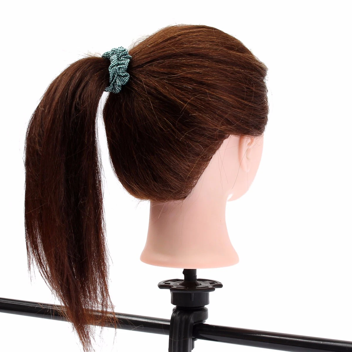20 Brown 90% Human Hair Hairdressing Training Head Mannequin Model Braiding Practice Salon Clamp