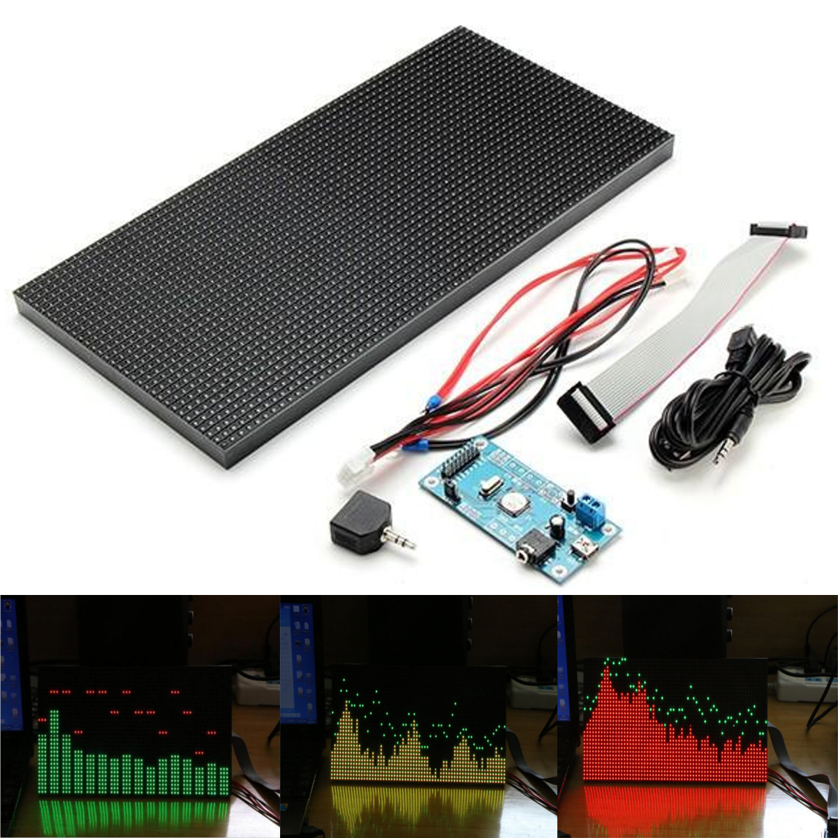 

Audio Music Spectrum 6 Modes Level Display Screen Indicator DIY VU Meter Kit
