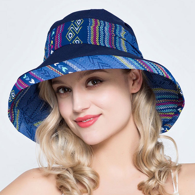 

Women Travel Vacation Fame style Sun Protection Bucket Hat