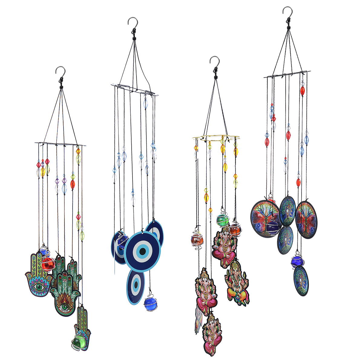 

Colorful Wind Chimes Crystal Ball Prism Hanging Window Craft Gift Home Garden Decorations