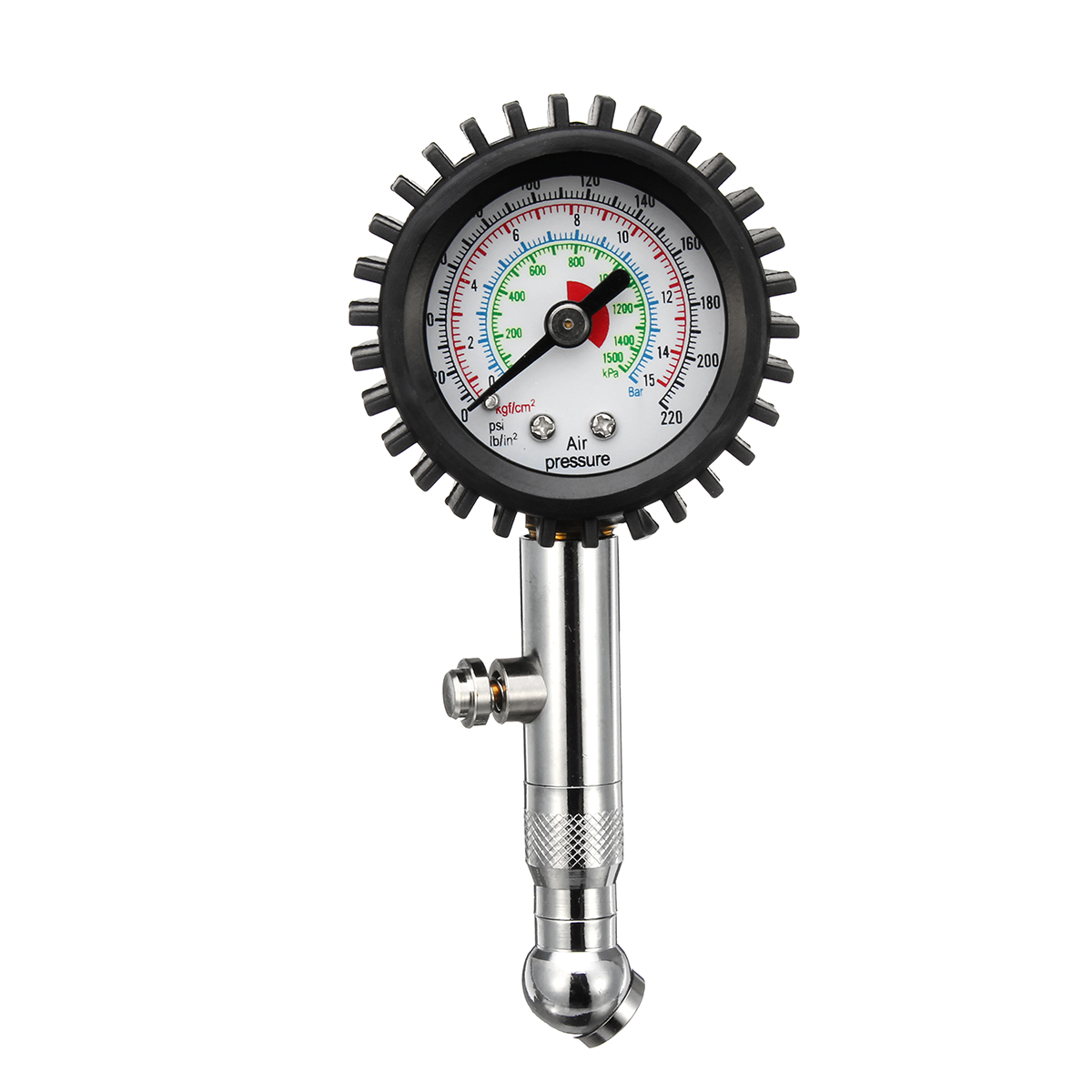 

220PSI Tire Tyre Air Pressure Gauge Dial Meter For Auto Car Vehicle Motorcycle Automobile