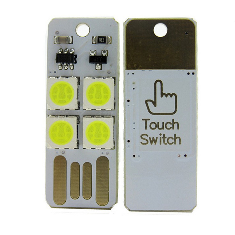 

DC5V Белый USB Finger Touch Отрегулируйте Яркость 4LED Жесткая Полоса Света Power Bank Книга Ночь Лампа