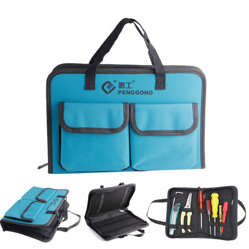 

PENGGONG Tool Bag 310*210*50mm Waterproof Electrician Tool Bag Oxford Canvas Handbag Organizer Tools