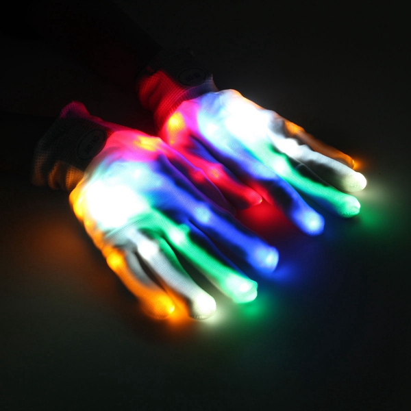 

Многоцветные LED мигания перчатки электрический свет до рождества производительность танец Rave партии весело реквизит