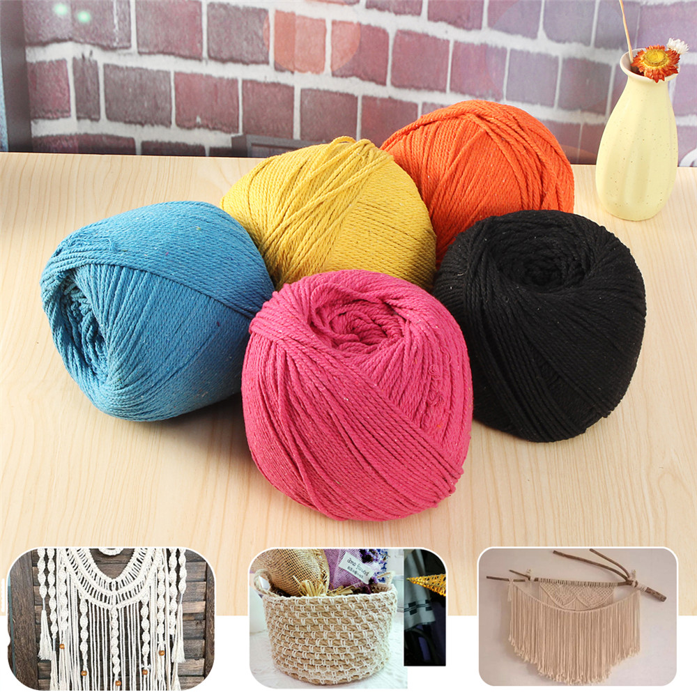 Macrame colorful cotton twisted cord