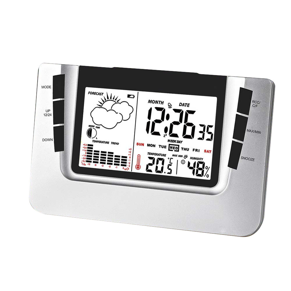 

Многофункциональный электронный цифровой измеритель влажности воздуха LCD Таймер Световой прогноз погоды Часы