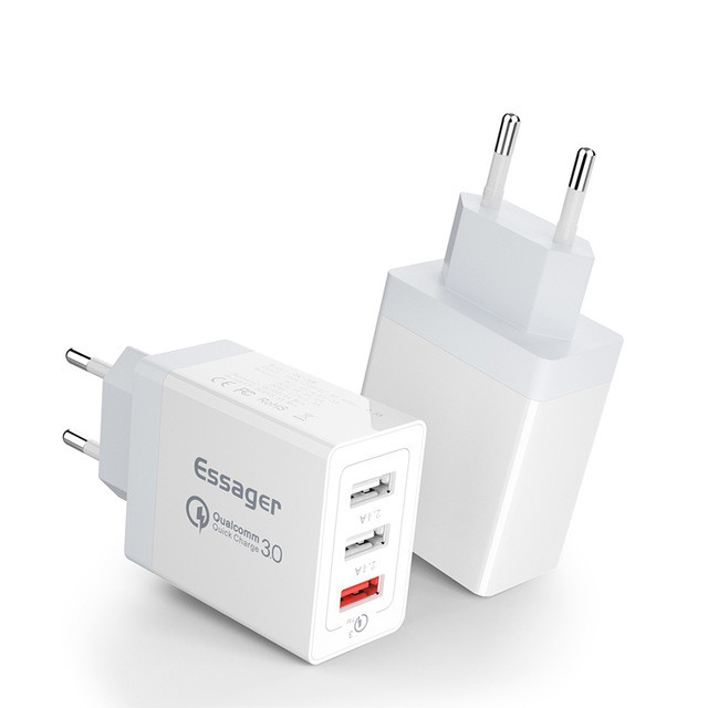 

Essager Quick Charge 3.0 USB Charger 30W QC3.0 Fast Charging Turbo Wall Charger for iPhone Samsung Xiaomi