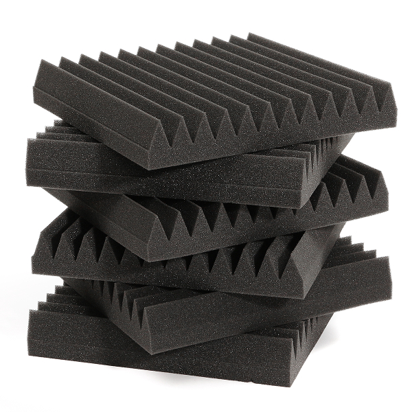 

6Pcs 30x30x5cm Acoustic Wedge Soundproofing Sound-Absorbing Noise Foam Tiles