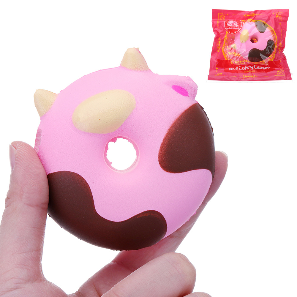 

Cartoon Cow Donut Cake Squishy 8CM Slow Rising With Packaging Collection Gift Soft Toy
