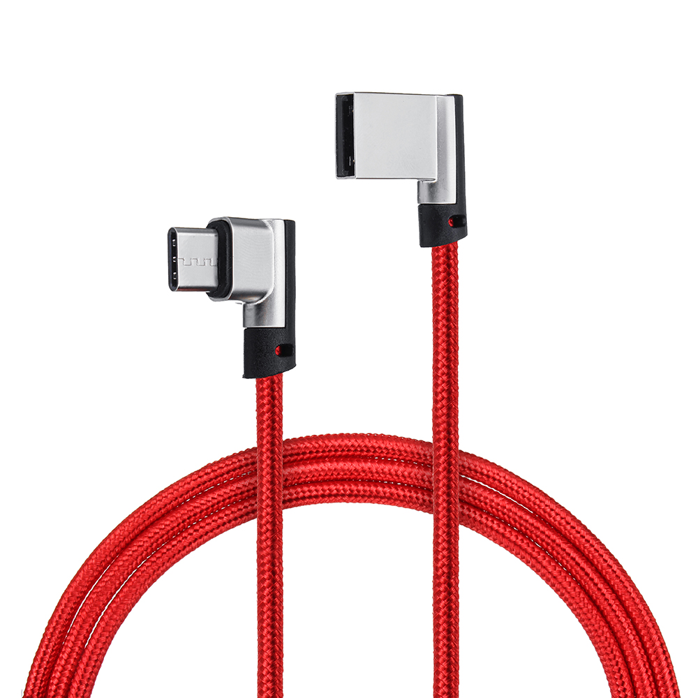

Bakeey 90 Degree Reversible Type C Charging Data Cable 3.94ft/1.2m for Xiaomi Mi A2 Pocophone F1