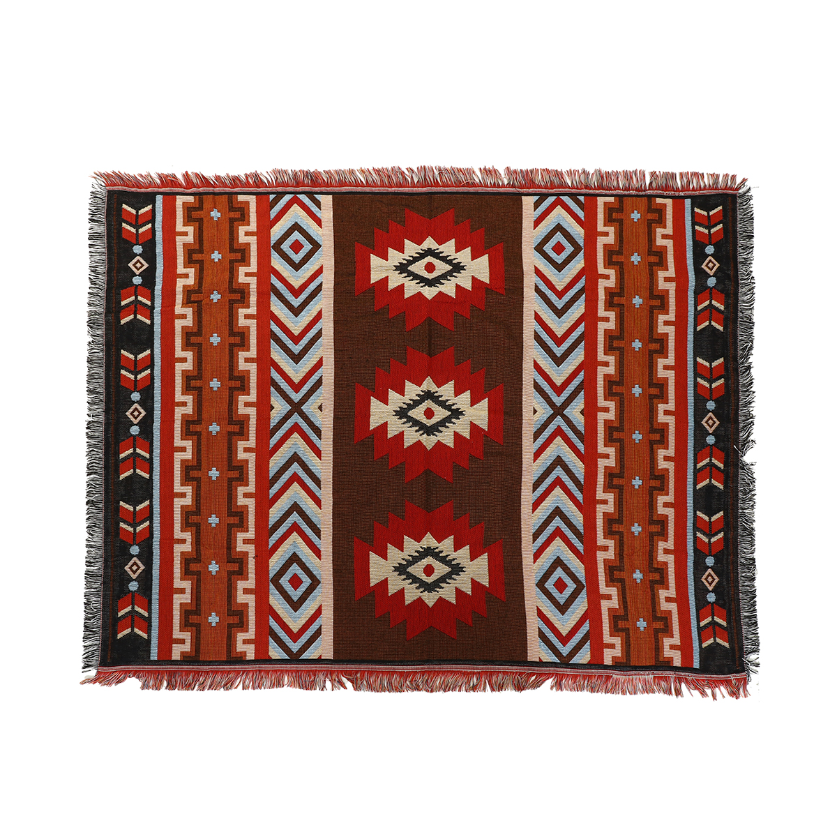 Home Decoration Aztec Navajo Towel Mat Throw Wall Hanging Cotton Rugs Geometry Woven 130*160cm—1