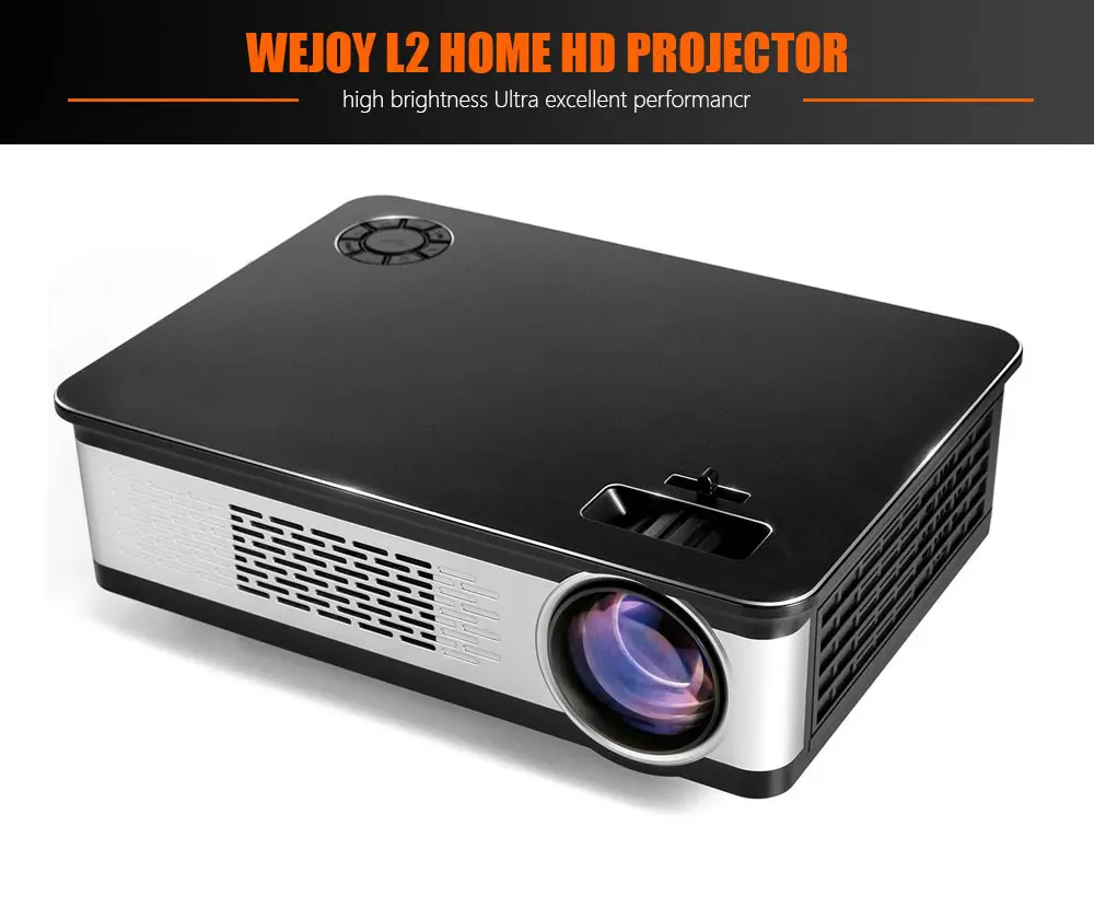 Wejoy L2 LCD Projector LED 3300 Lumens 300ANSI 1280 x 800 Built-in Speaker HD Home Theater