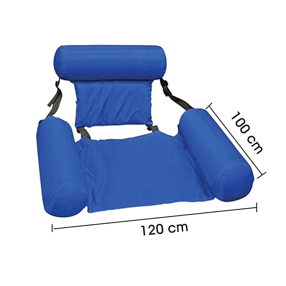 Water Lounge Chair Summer Swimming Inflatable Foldable Floating Row Backrest Air Mat Party Pool Toy 8