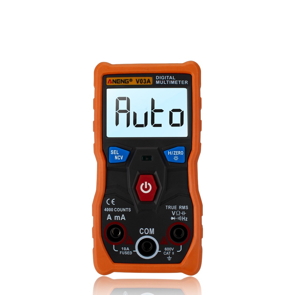 

ANENG V03A Automatic Intelligent Gear Recognition Electrician NCV Pocket True RMS Digital Multimeter 4000 Counts Resistance Frequency Buzzer NCV Diode Measurement