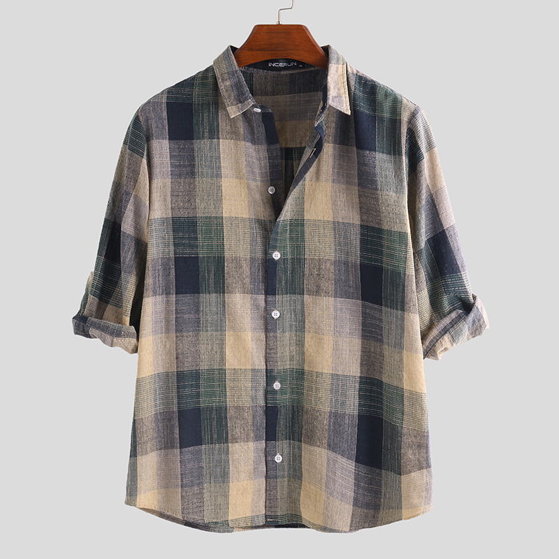 Men Colorful Check Half Sleeve Relaxed Shirts
