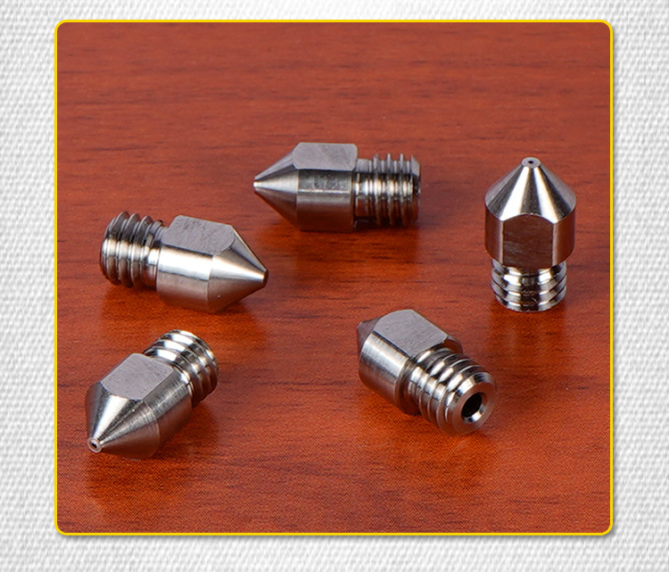 KINGROON Titanium Alloy TC4 Nozzle 1.75mm M6 Thread 0.4mm Wear-resistant Corrosion-resistant Nozzle for 3D Printer 11