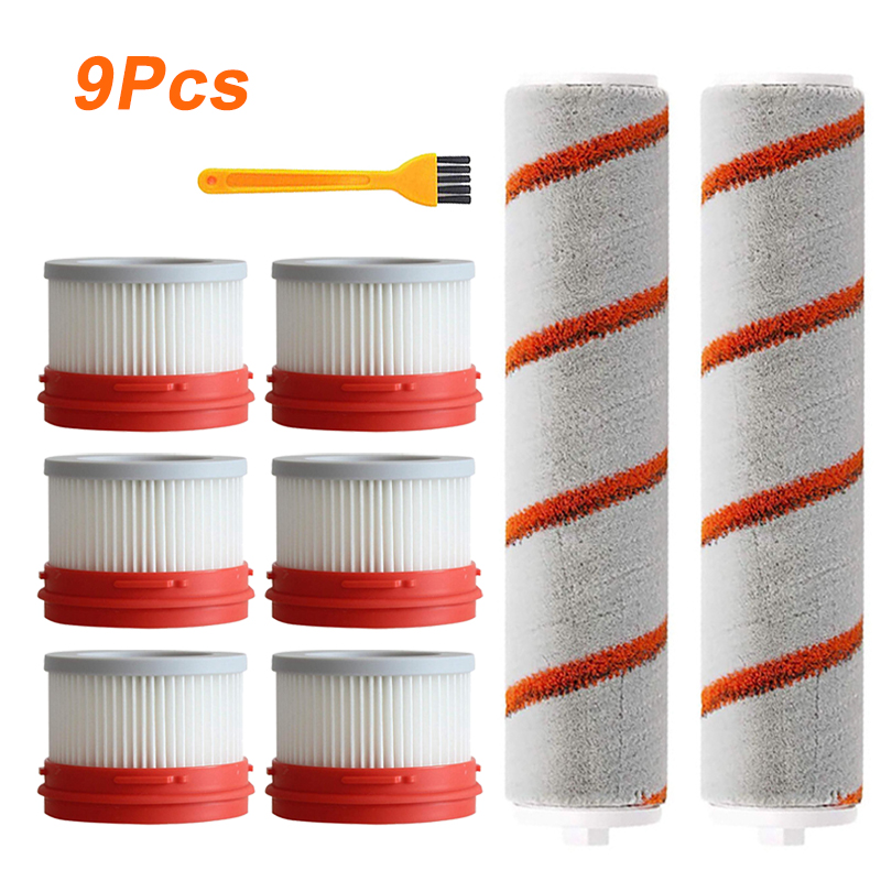 9pcs HEPA Filter For Xiaomi Dreame V9 Wireless Handheld Vacuum Cleaner Accessories Hepa Filter Roller Brush Parts Kit 12
