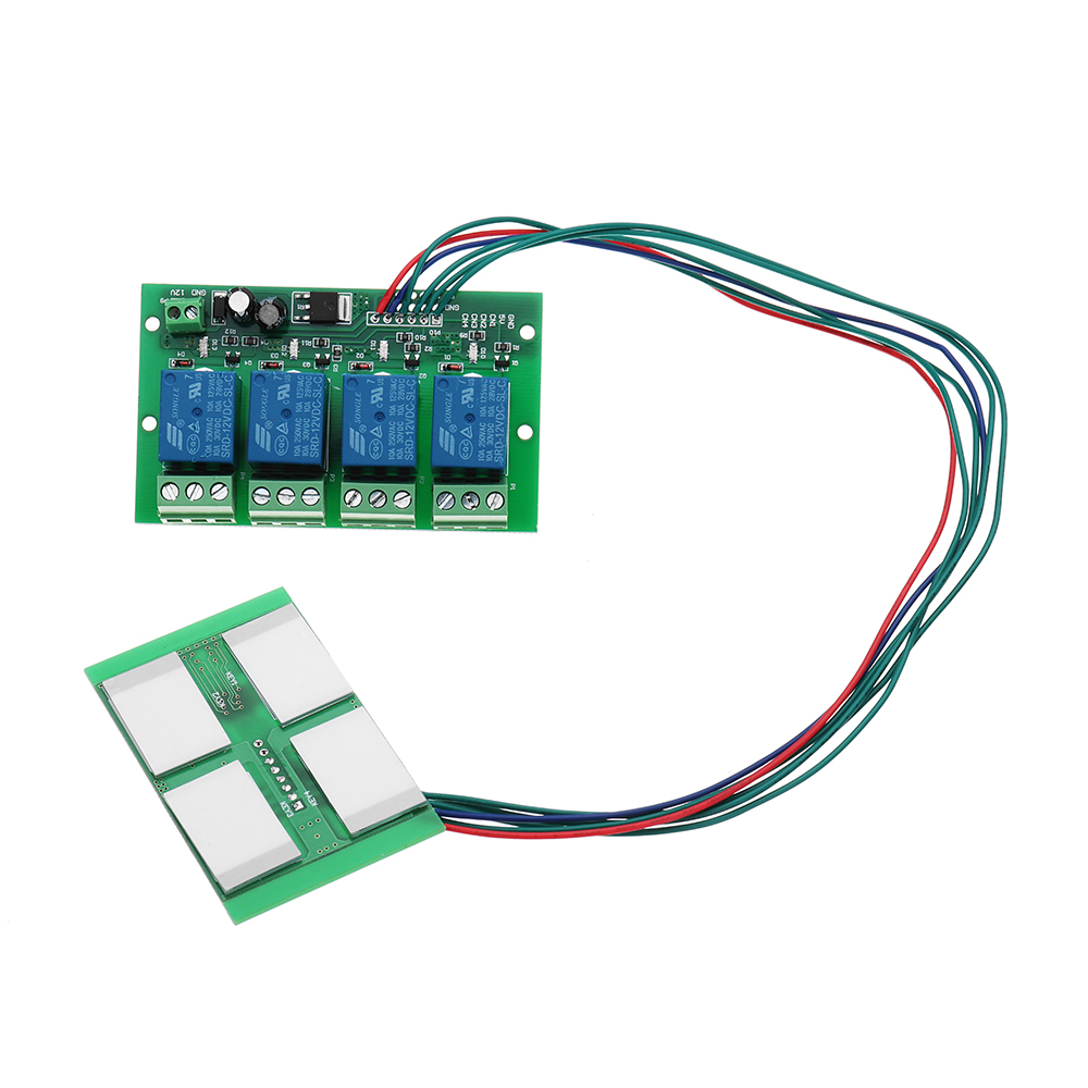 

12V 4 Channels Capacitive Touch Button Switch Module With Relay And Self-locking Interlock Function