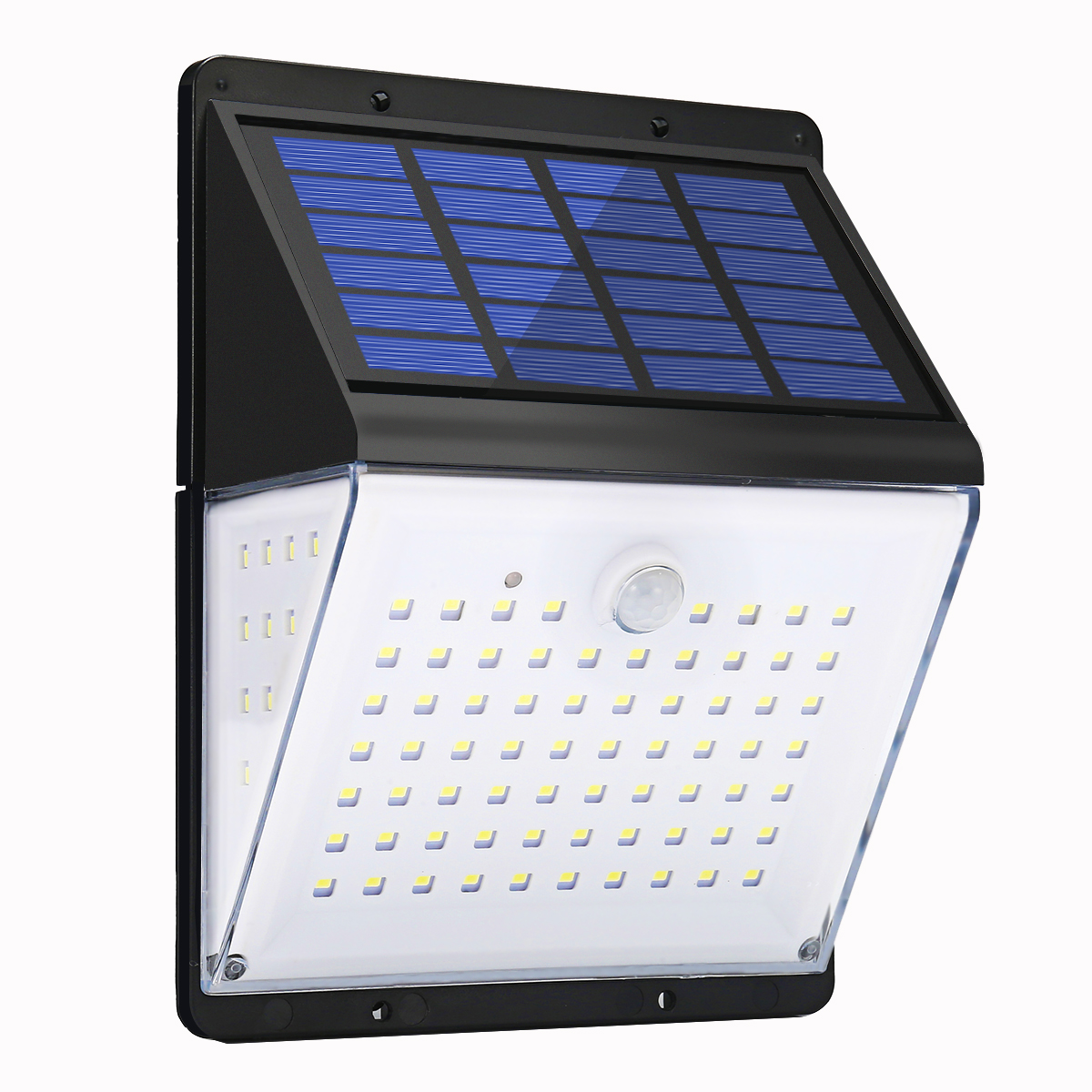 

AUGIENB 88LED 600lumen Garden LEDs Split Solar Powered Light Motion Sensor Waterproof Wall Lamp Remote/Voice Control(50dB)