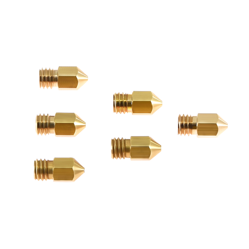 6Pcs MK8 Nozzle 0.2/0.3/0.4/0.5mm 3D Printer Extruder 1.75mm Filament Brass 