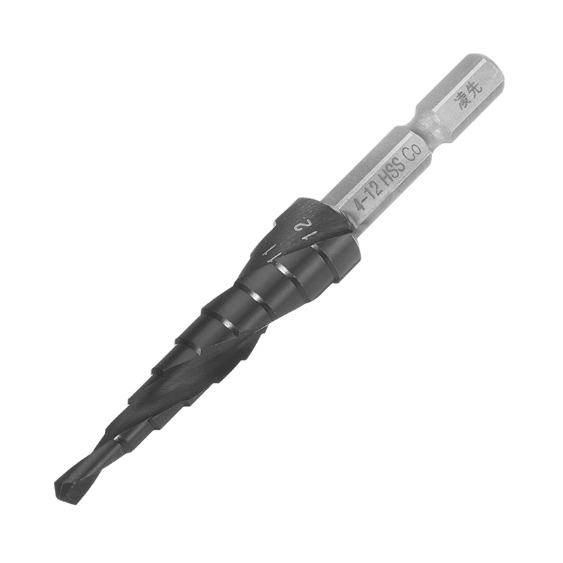 

Drillpro HRC89 AlTiN Coating Step Drill Bit 4-12mm HSS M35 Cobalt Step Cone Drill Bit Hole Cutter