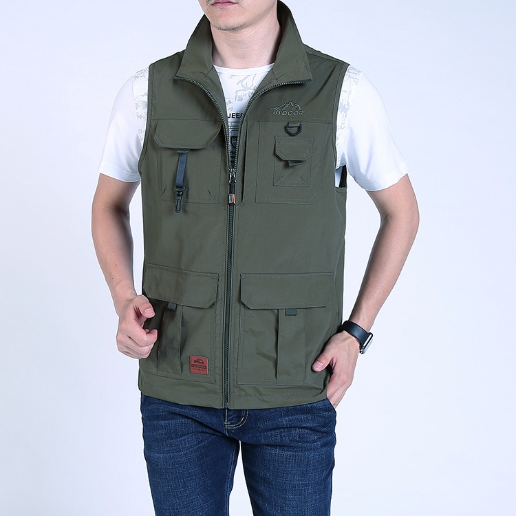 

Mens Fashion Multi Pockets Casual Vest