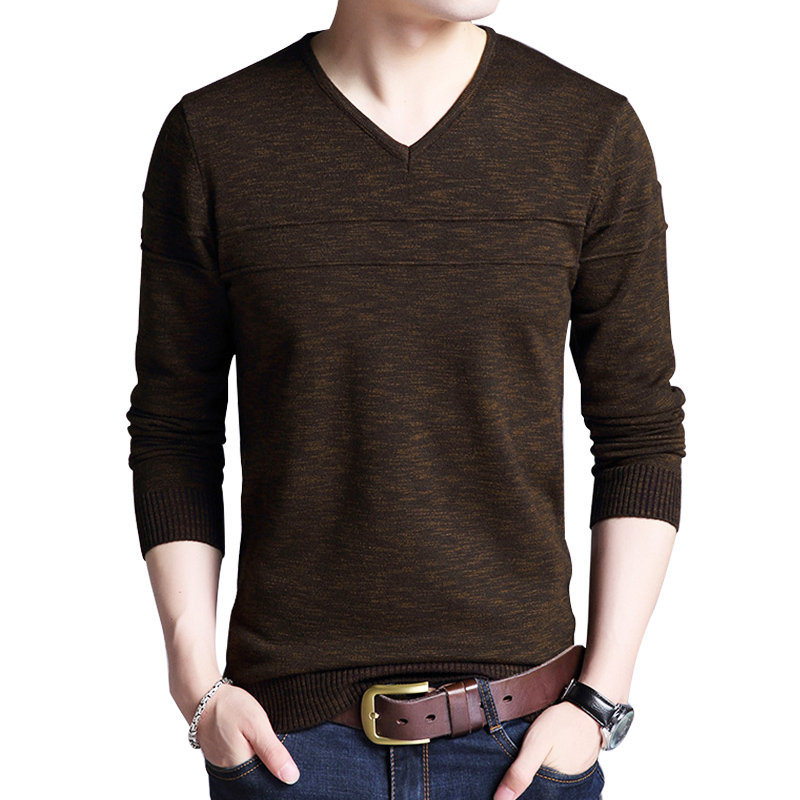 

Осенняя мужская V шея Casual Solid Color Sweaters Pullovers