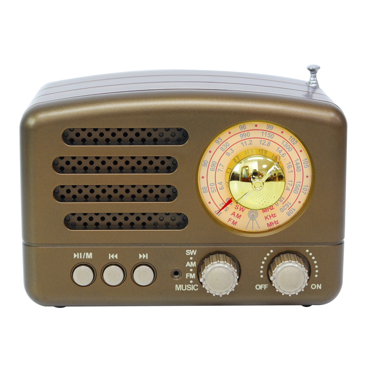 

Portable AM FM AUX Vintage Retro Radio SW bluetooth Speaker TF Card USB MP3 Music Player