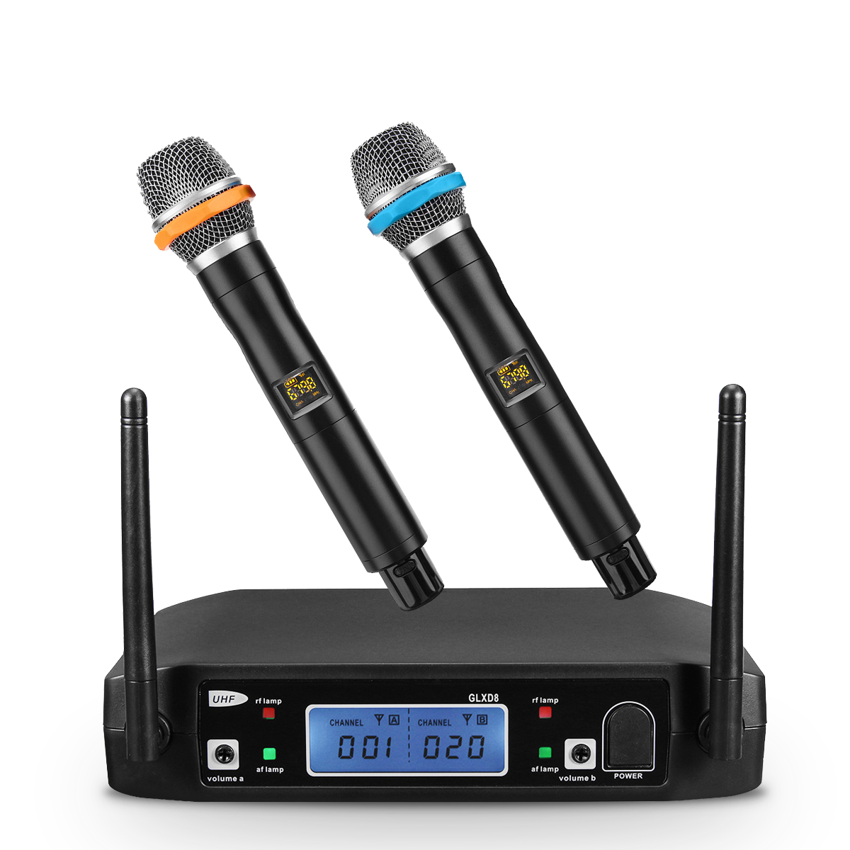 

GLXD8-B Anti-wrestling LCD Wireless Handheld Микрофон Динамик US / AU Plug для телевизора сотового телефона ПК