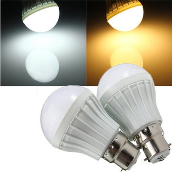 

B22 5W 8 SMD 5630 Warm White/White Globe Ball Bulbs Plastic Lamp Lights 220-240V