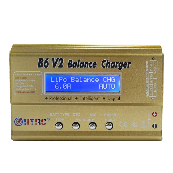 

HTRC B6 V2 80W 6A Digital RC Battery Balance Charger Discharger for LiPo Battery