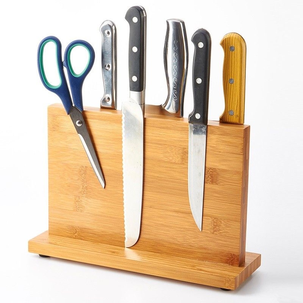 

Магнитный держатель ножа Бамбуковый нож Стойка Кухонный шкаф Хранение Блок Нож Стенд Кухонная стойка