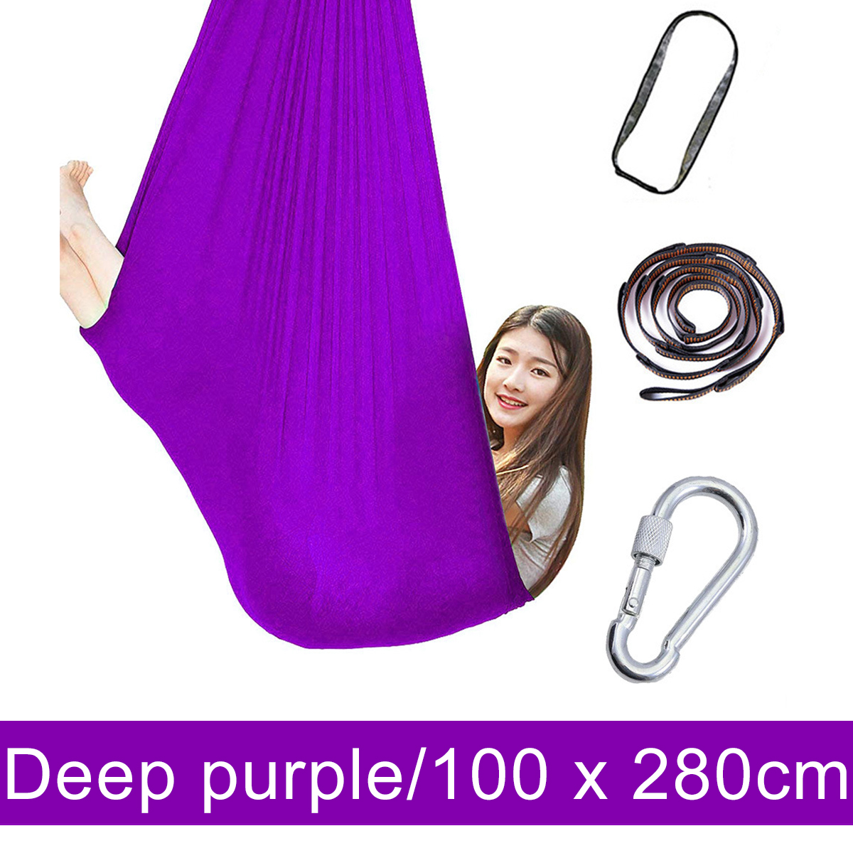 100cm x 280cm Kids Therapy Swing Cuddle Hanging Hammock with Autism ADHD Aspergers Sensory 6