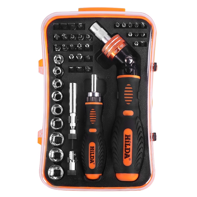 

HILDA® 43 In 1 Precision Ratcheting Screwdriver Set Magnetic Screwdrivers Set Electronics Repair Tool DIY Driver Kit