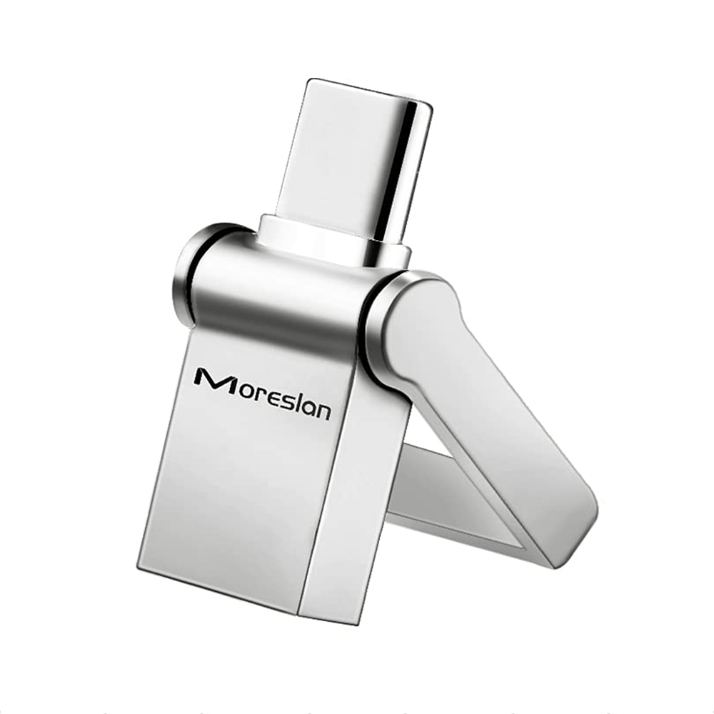 Find Moreslon 2 in 1 Type C USB 3 0 Flash Drive 360 Rotation Metal USB Disk 64GB Portable Thumb Drive with Key Holder for Computer Smartphone OTG for Sale on Gipsybee.com with cryptocurrencies