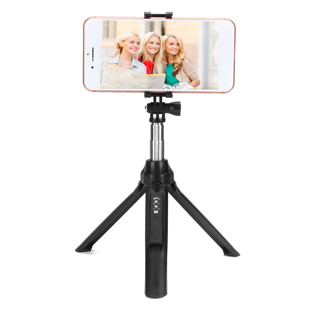 

3 In 1 Rotation bluetooth Mini Extendable Tripod Selfie Stick for Smartphones Sports Gopro Camera