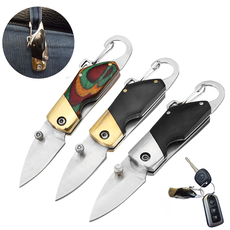 

LAOTIE 6.8cm Outdoor Survival Camping Fishing Folding Knife Multifunction Knife Keychain Tools Small Mode
